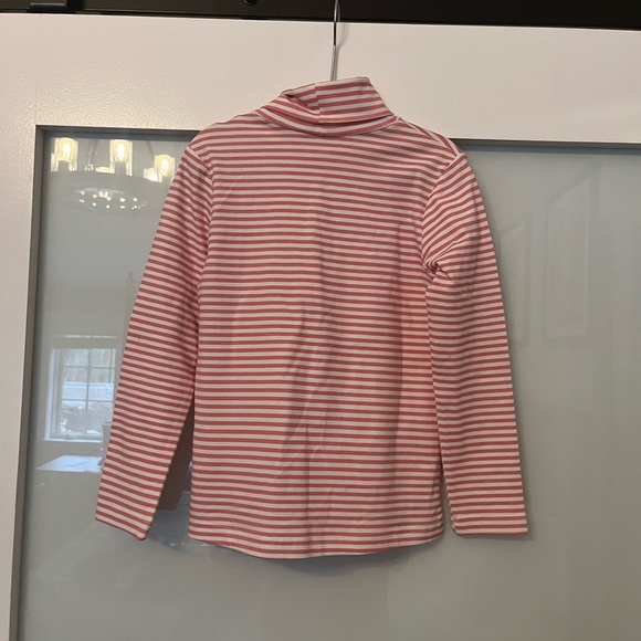 Primark Pink & White Turtleneck Long Sleeve T-Shirt, Size 3/4 - Picture 2 of 3